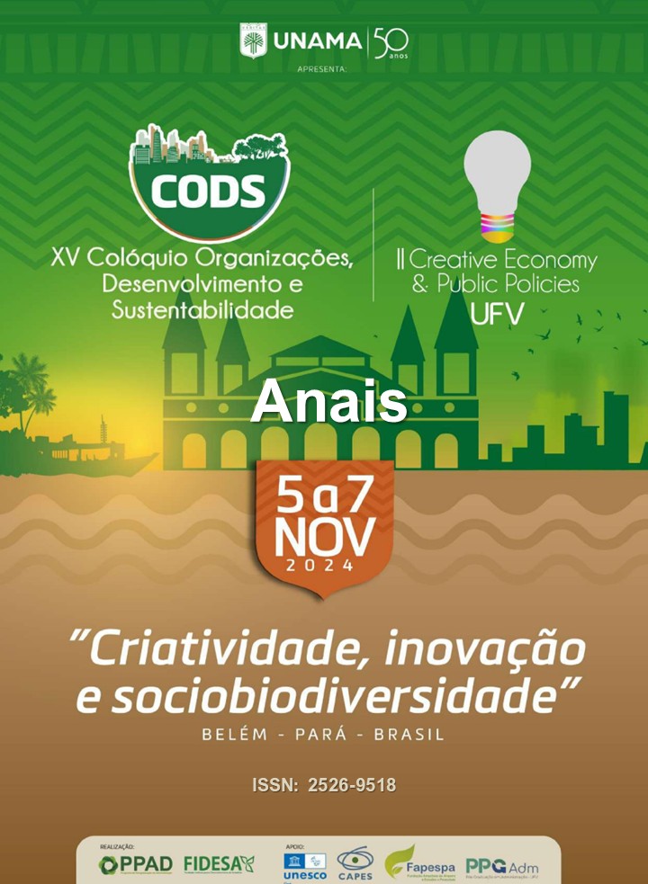 Visualizar v. 15 (2024): Anais do XV CODS - Colóquio Organizações, Desenvolvimento e Sustentabilidade
